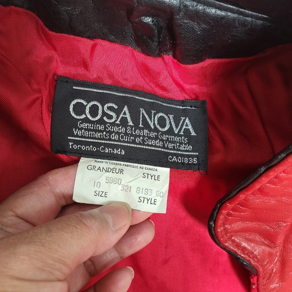 Cosa Nova leather suede Jacket/Sz 10 - Picture 6 of 10
